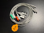 DIN 1.5mm ECG/EEG Electrode Wires With Clips -  Colour Coded - 120mm