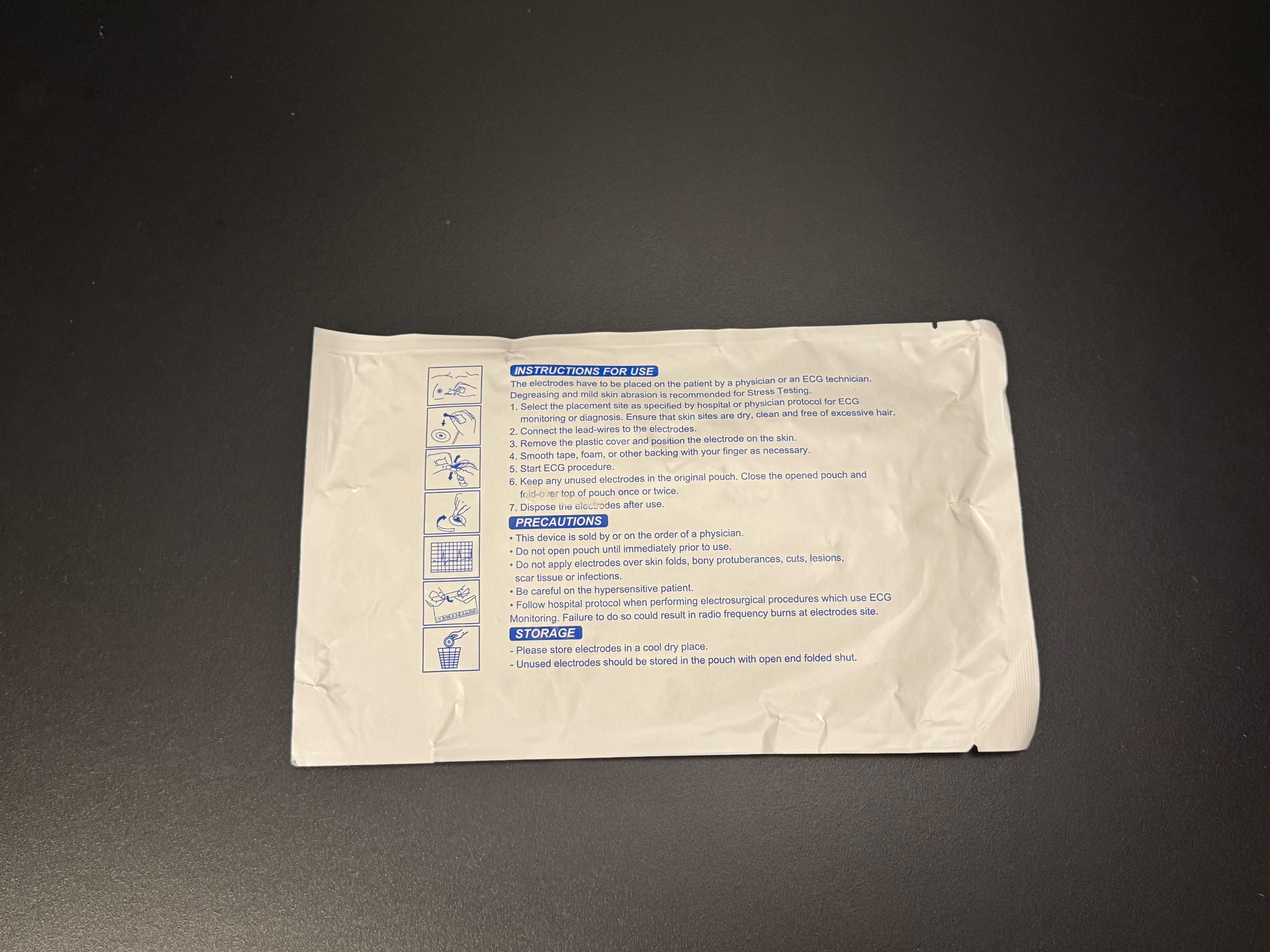 50 pcs disposable ECG patch electrodes - 50mm, AgCl