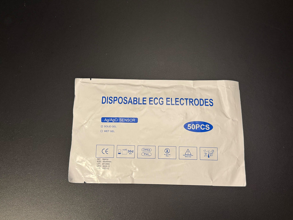 50 pcs disposable ECG patch electrodes - 50mm, AgCl