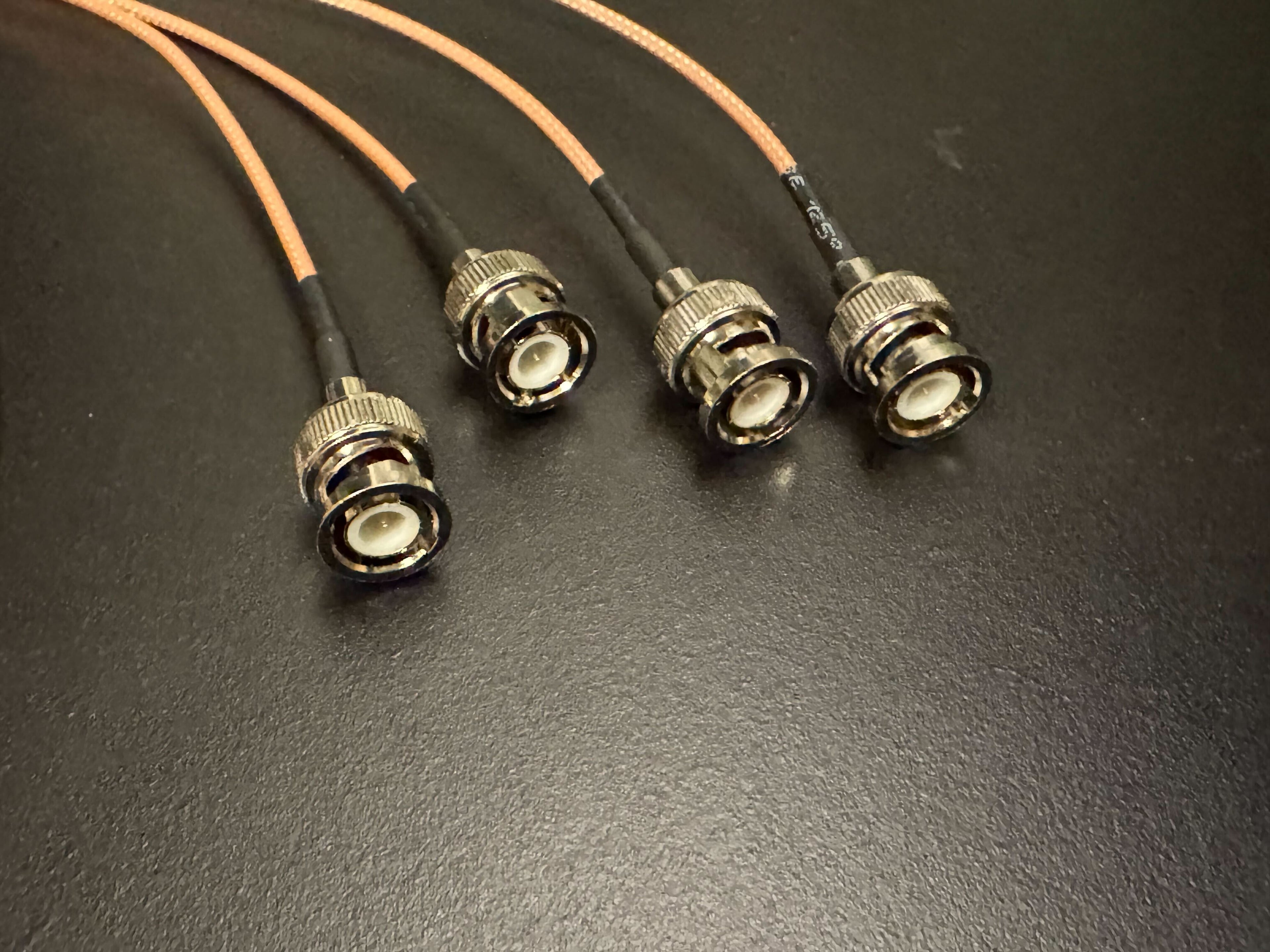 BNC Electrode Wires with Shielding -  Colour Coded - 1m